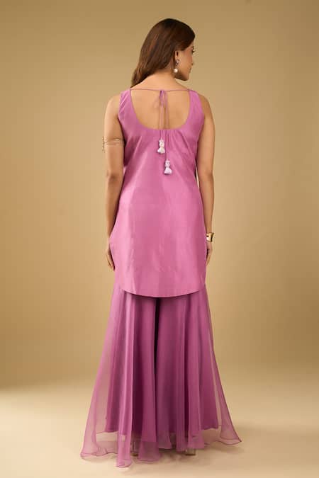 Archana Shah Embroidered Kurta Sharara Set