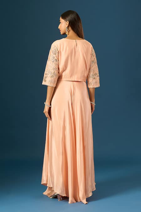 Samyukta Singhania Hand Embroidered Top With Flared Pant