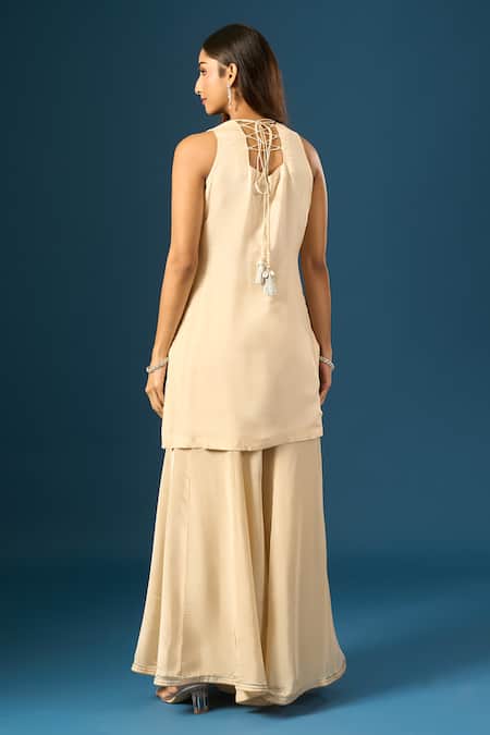 Samyukta Singhania Hand Embroidered Kurta Sharara Set 