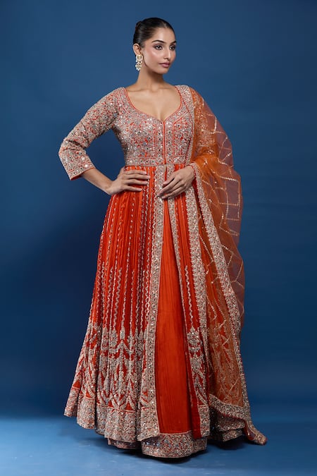 Samyukta Singhania Embroidered Anarkali Lehenga Set 