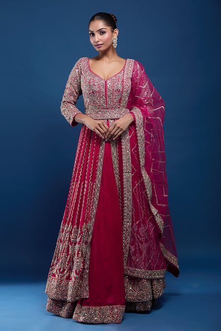 Samyukta Singhania Embroidered Anarkali Lehenga Set  