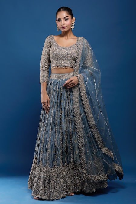 Samyukta Singhania Embroidered Blouse Lehenga Set 