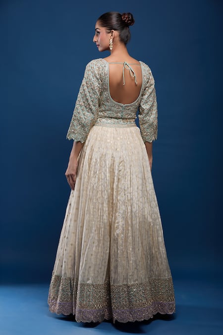 Samyukta Singhania Embroidered Blouse Lehenga Set 