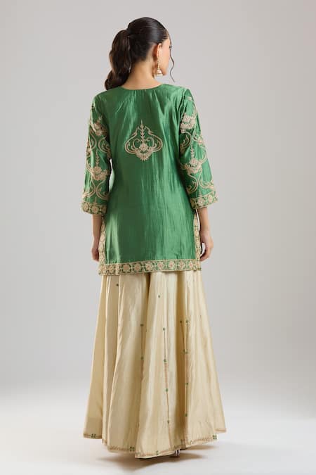 Surbhi Shah Bawri Embroidered Kurta Sharara Set