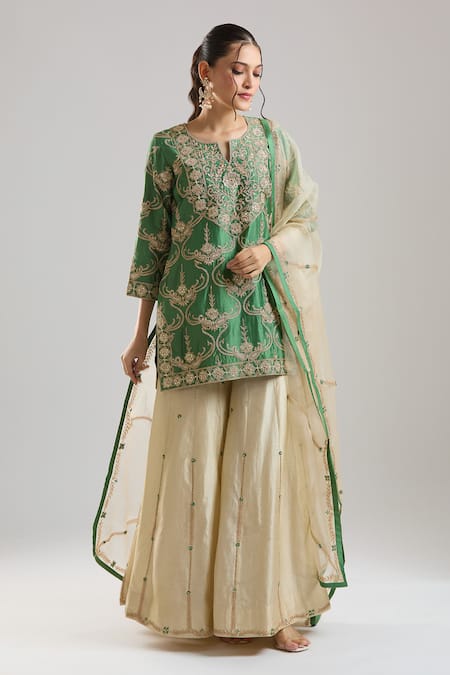 Surbhi Shah Bawri Embroidered Kurta Sharara Set
