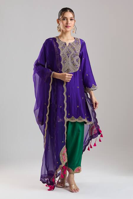 Surbhi Shah Embroidered Kurta Salwar Set 