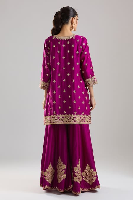 Surbhi Shah Embroidered Kurta Sharara Set 