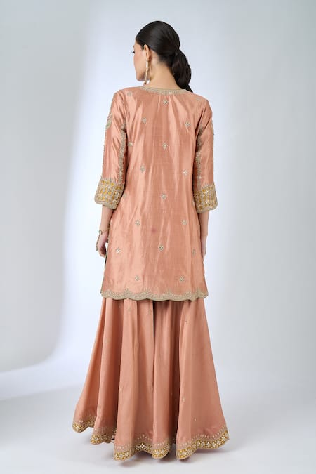 Surbhi Shah Chandani Embroidered Kurta Sharara Set