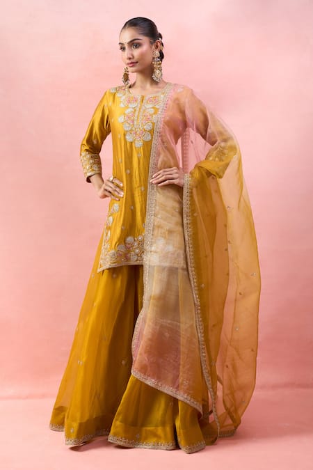 Surbhi Shah Embroidered Kurta Sharara Set 