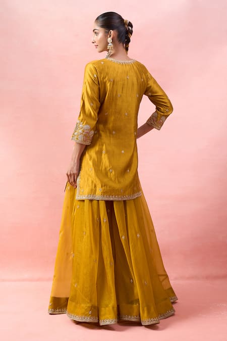Surbhi Shah Embroidered Kurta Sharara Set 