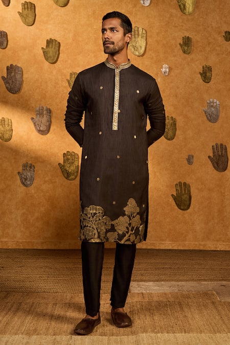 Masaba Zen Jacquard Embroidered Kurta & Pant Set 