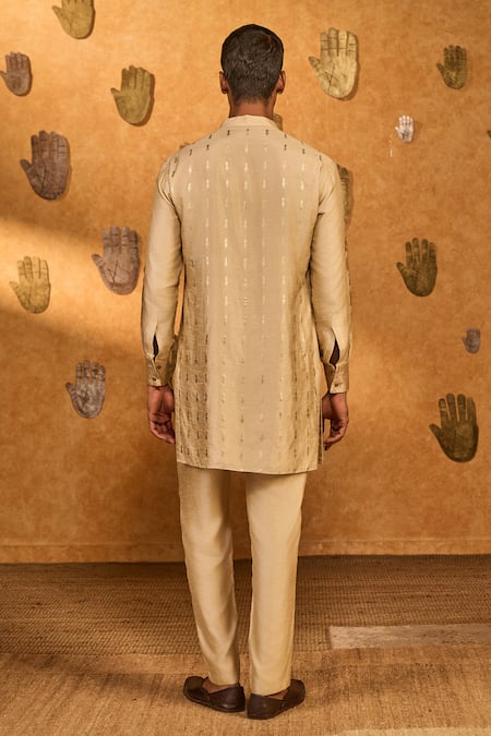 Masaba Little Pots Motif Raw Silk Kurta & Pant Set 