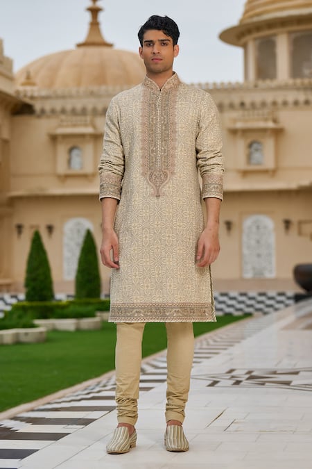 Tarun Tahiliani Printed Kurta & Churidar Set  