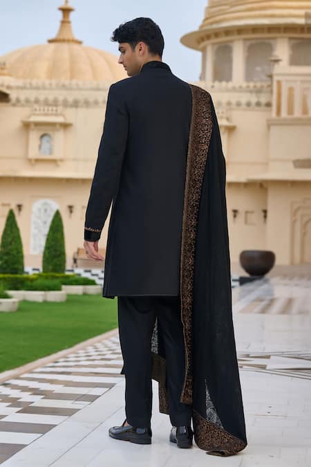 Tarun Tahiliani Embroidered Achkan Sherwani Kurta Set 