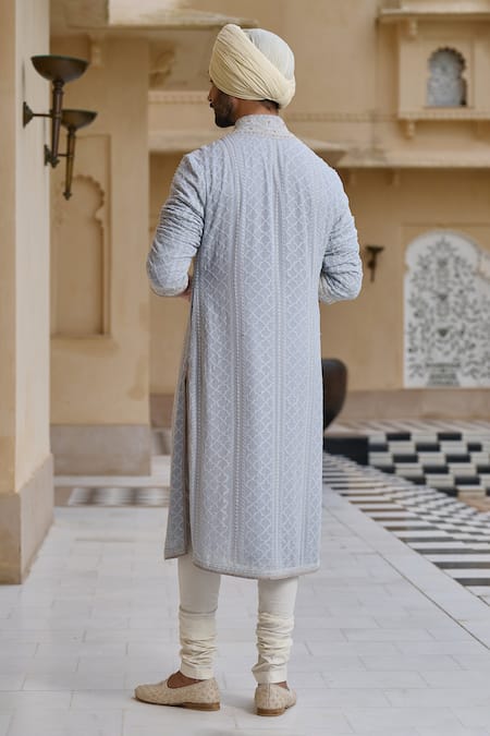 Tarun Tahiliani Chikankari Kurta & Churidar Set 