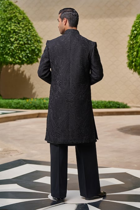 Tarun Tahiliani Embroidered Sherwani Trouser Set 