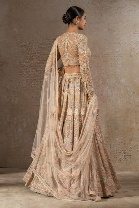 Tarun Tahiliani Floral Motif Hand Embroidered Lehenga Set 