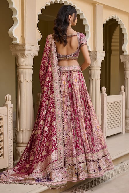 Tarun Tahiliani Kashida Embroidered Lehenga Set 