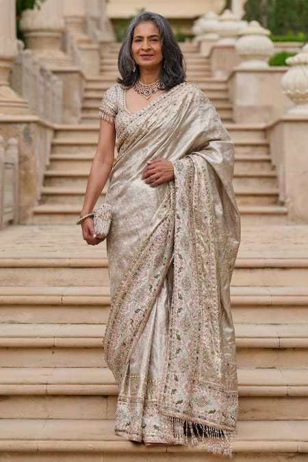Tarun Tahiliani Kanjivaram Saree With Blouse 