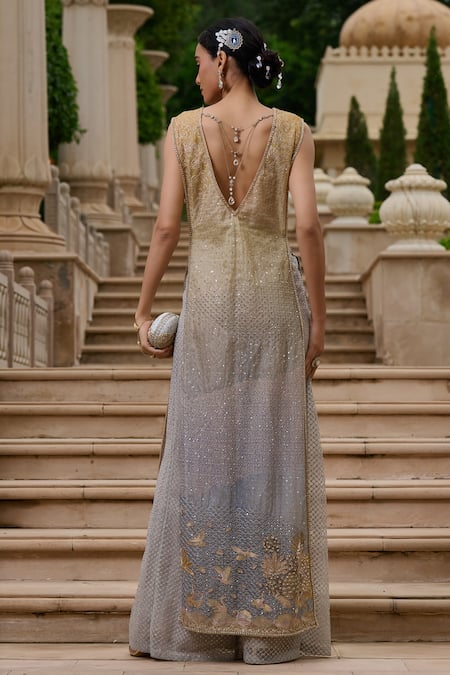 Tarun Tahiliani Pichwai Zardozi & Crystal Embroidered Jumpsuit 