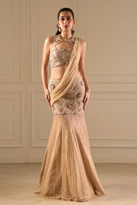 Richa Jaisinghani Label Allure Embroidered Lehenga Saree & Blouse Set 