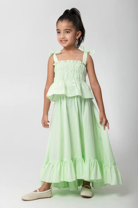 Partykles Smocked Top With Skirt 