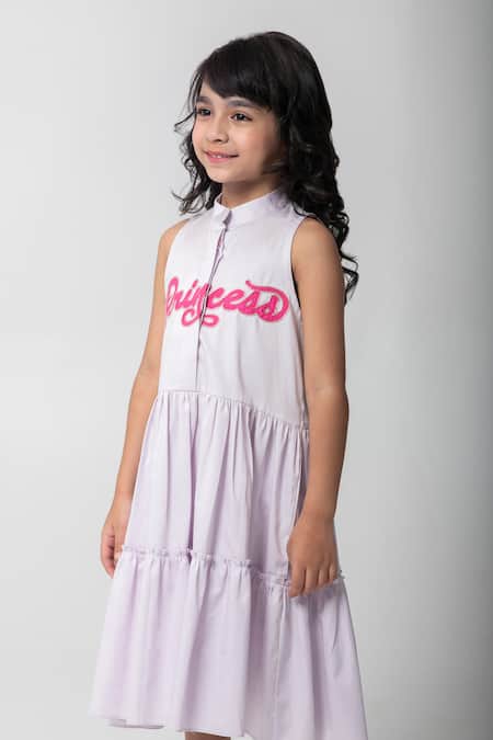 Buy Partykles Lavender Cotton Satin Embroidery Princess Dress Online at Aza Fashions Buy_Partykles_Lavender Cotton Satin Embroidery Princess Dress _Online_at_Aza_Fashions