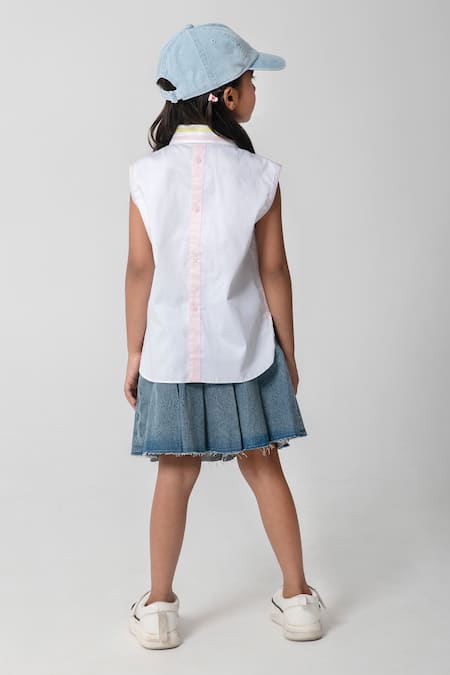 Partykles Pickle Embroidered Cropped Shirt 