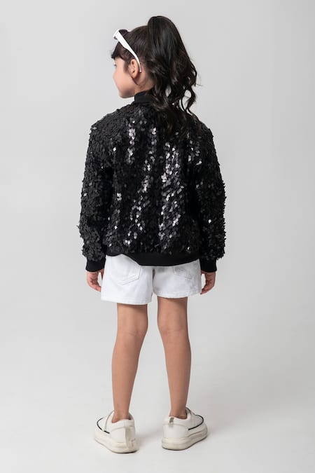 Partykles Sequin Work Bomber Jacket 