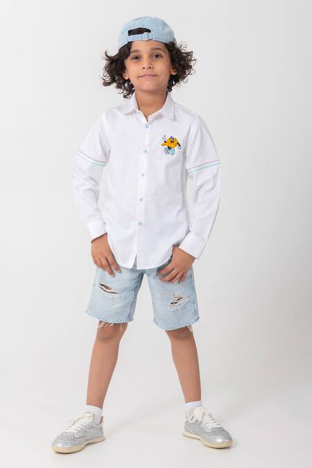 Partykles Cap Logo Patchwork Shirt 