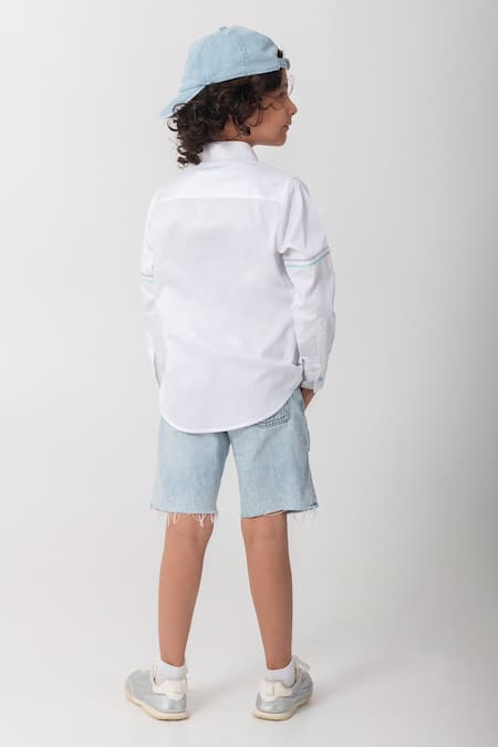 Partykles Cap Logo Patchwork Shirt 