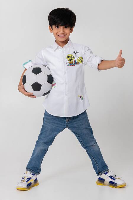 Partykles Football Embroidered Shirt 