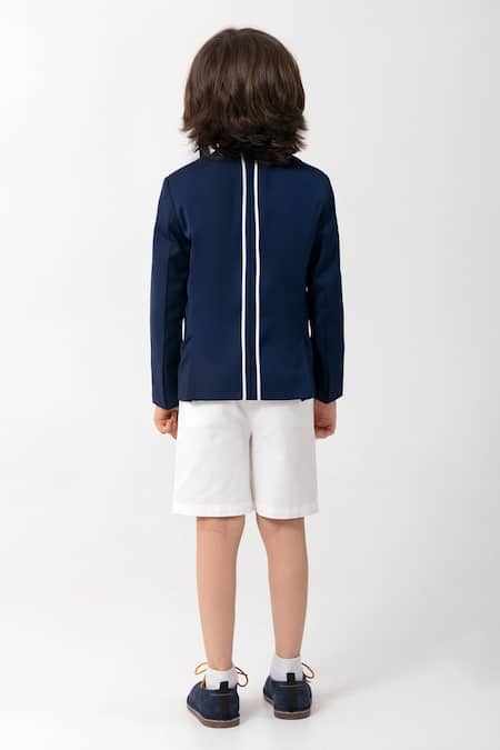 Partykles School Boy Navy Logo Blazer 