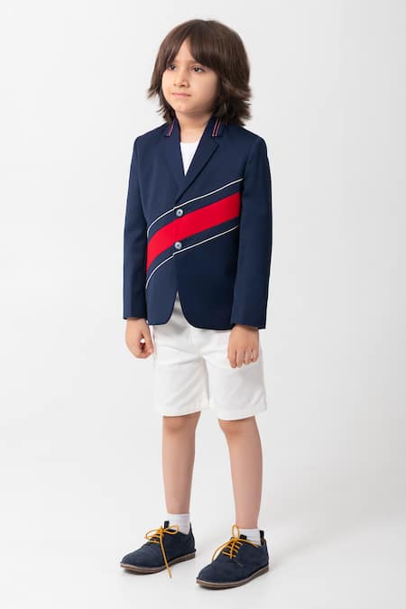 Buy Partykles Navy Rayon Nautical Blazer Online at Aza Fashions Buy_Partykles_Navy Rayon Nautical Blazer _Online_at_Aza_Fashions