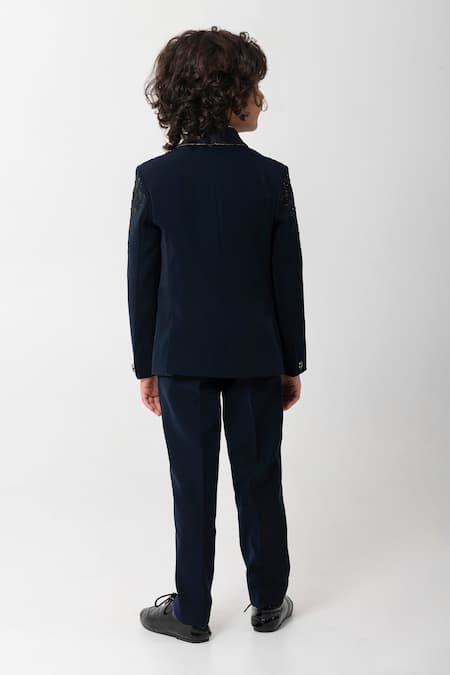 Partykles Floral Embroidered Tuxedo Set 