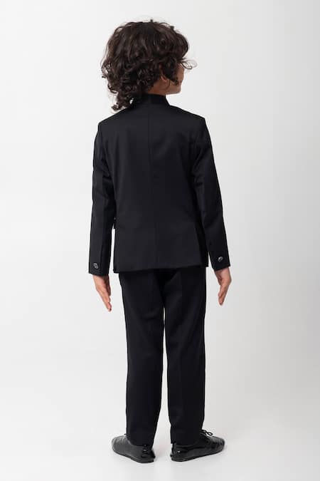 Partykles Bird Embroidered Bandhgala Set 