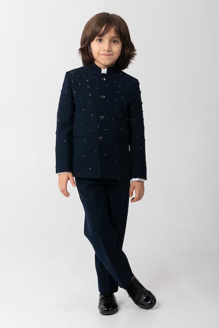 Partykles Embroidered Bandhgala Set 