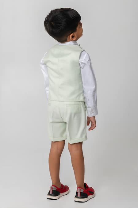 Partykles Surfing Dino Embroidered Waistcoat Set 
