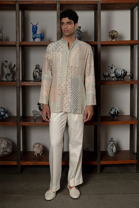 Mishru Levi Chanderi Shirt Kurta & Pant Set 