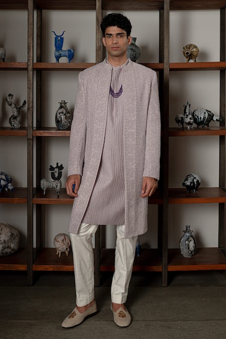 Mishru Sohan Embroidered Sherwani Set 