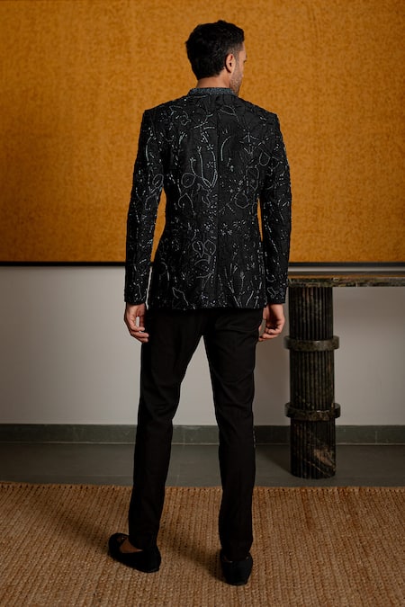 Mishru Iver Embroidered Jodhpuri Jacket & Pant Set 