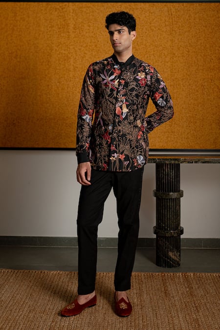 Mishru Denis Embroidered Shirt & Pant Set 