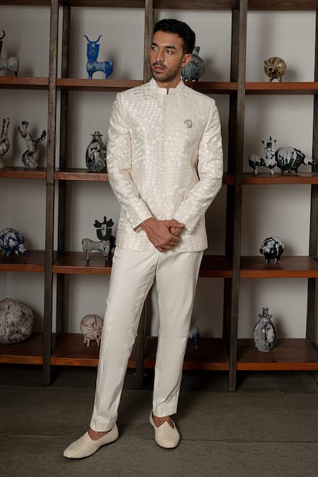 Mishru Khari Embroidered Jodhpuri Jacket Set 