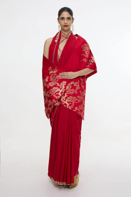 Ekaya Banaras Cherry Blossom Handwoven Shawl