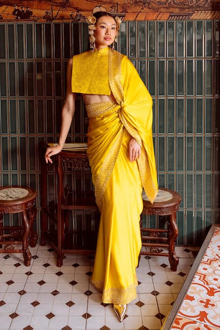 Ekaya Banaras Cherry Blossom Handwoven Shawl 