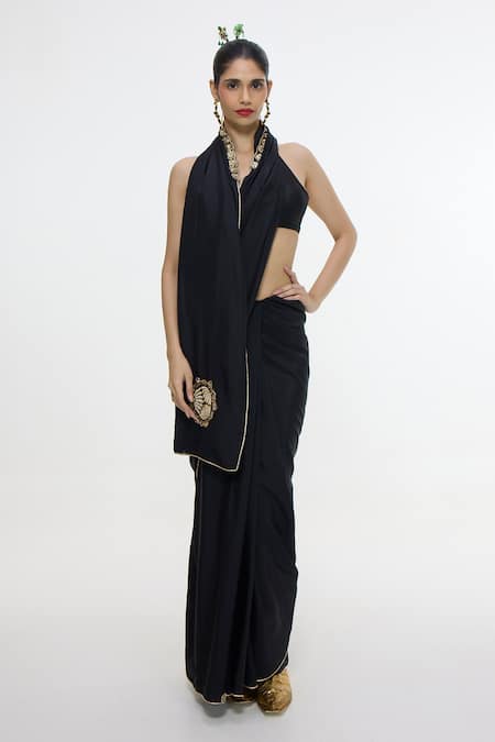 Ekaya Banaras Placed Embroidered Handwoven Saree 