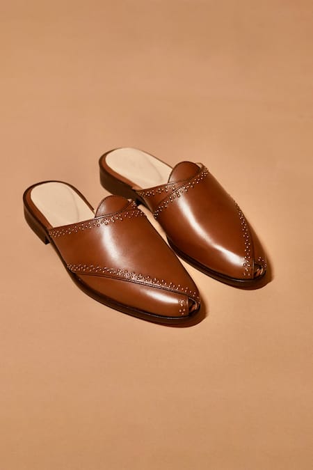 Dmodot Hoffler Bruno Riveto Leather Mules 