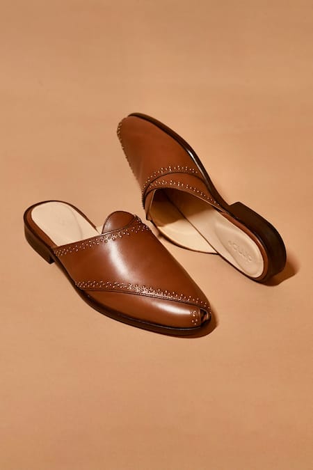 Dmodot Hoffler Bruno Riveto Leather Mules 