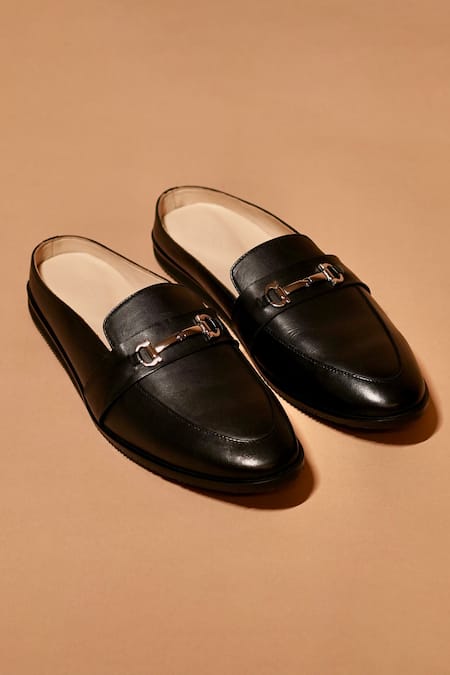 Dmodot Hoffler Nero Fibio Leather Mules 