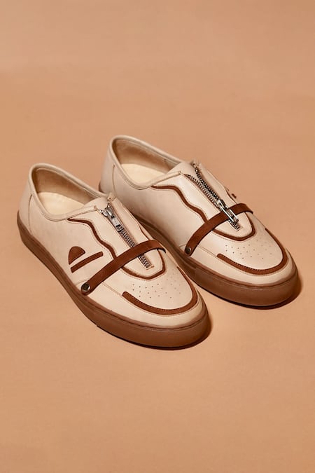 Dmodot Scarpo Mocha Leather Sneakers 